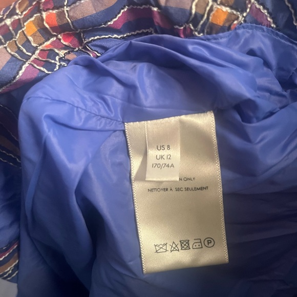 Maeve by Anthropologie ruffled blue plaid US size 8 skirt - Picture 5 of 5